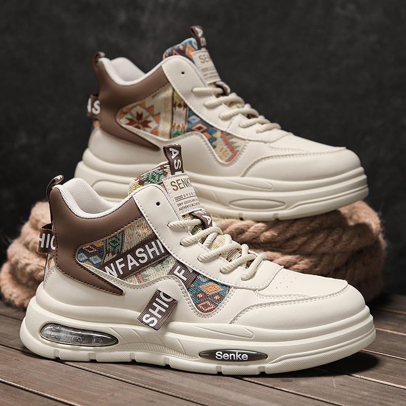 

Мужские кроссовки с высоким верхом осень-зима 2025 новый тренд универсальные мужские спортивные и повседневные баскетбольные на толстой подошве увеличивающие рост кроссовки для папы 44