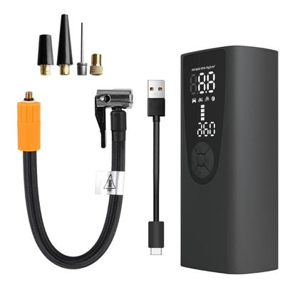 Portable Air Compressor Bikes Vehicles Motorcycle Tire Inflator Pump Digital Display Pressure Gauge Detect with LED Lamp