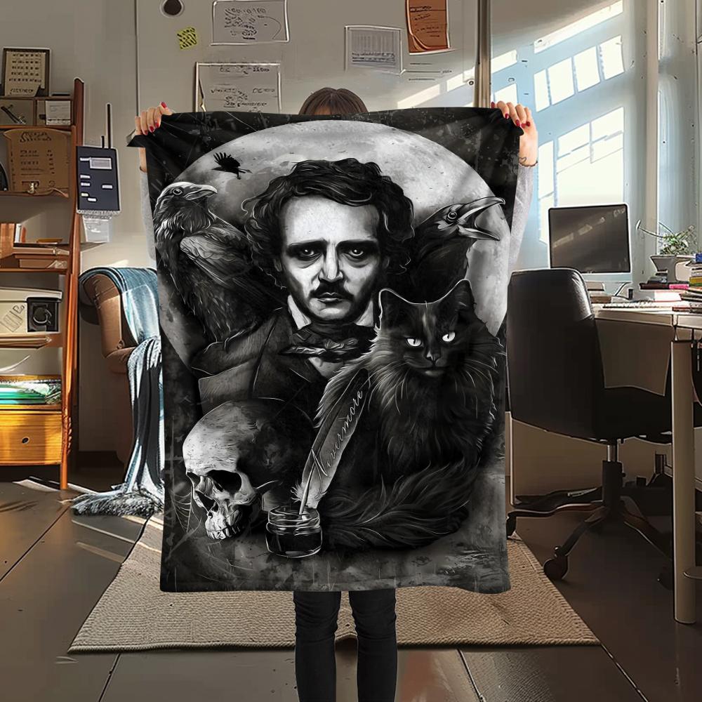 1pz Coperta in Flanella con Stampa di Edward mani di forbice, Alta qualità per Tutte le Stagioni, Decorazione per la Casa, Calore e Comfort, Perfetta per Regali di Natale