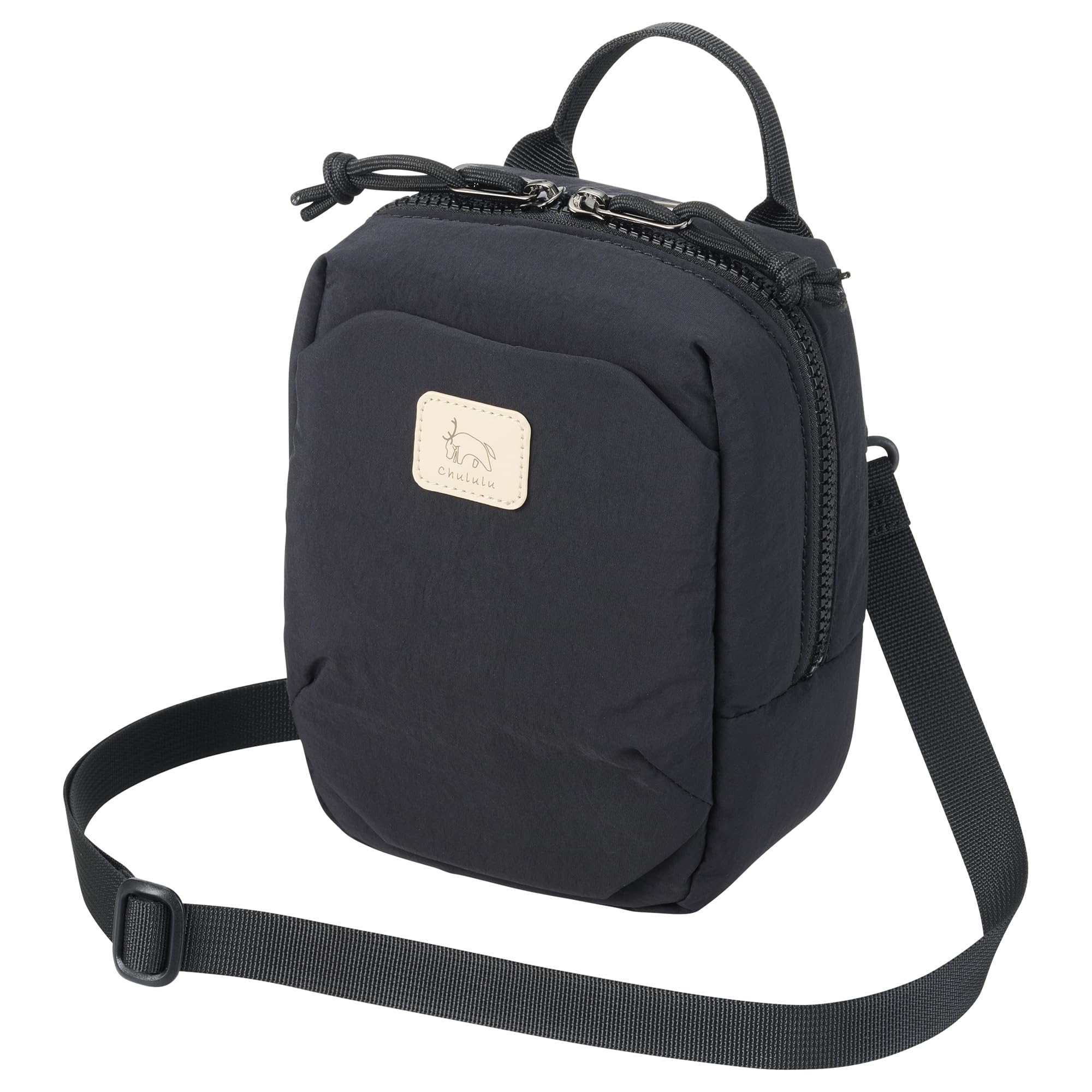 Hakuba Chululu Lumo Mini Shoulder Bag AMZSCH-LUMSBK Lightweight Black Camera Bag Everyday Use Pouch