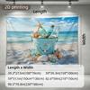 Grande Tapisserie Murale Côte Océanique Plage Accrochage Mural Art Paysage Marin Nautique Impression sur Toile Décoration pour Maison Salon Chambre Salle de Bain S