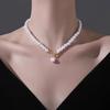 Fashion temperament pearl pendant necklace women's niche design high-end collarbone chain new temperament neck chain