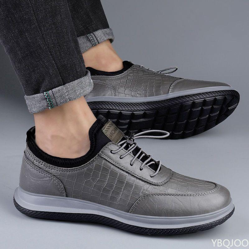 Trendy Casual Leather Shoes 2025 New Wear-resistant Soft Sole Anti Slip Sports Daily Casual Men's Shoes Sneakers Zapatos Hombre