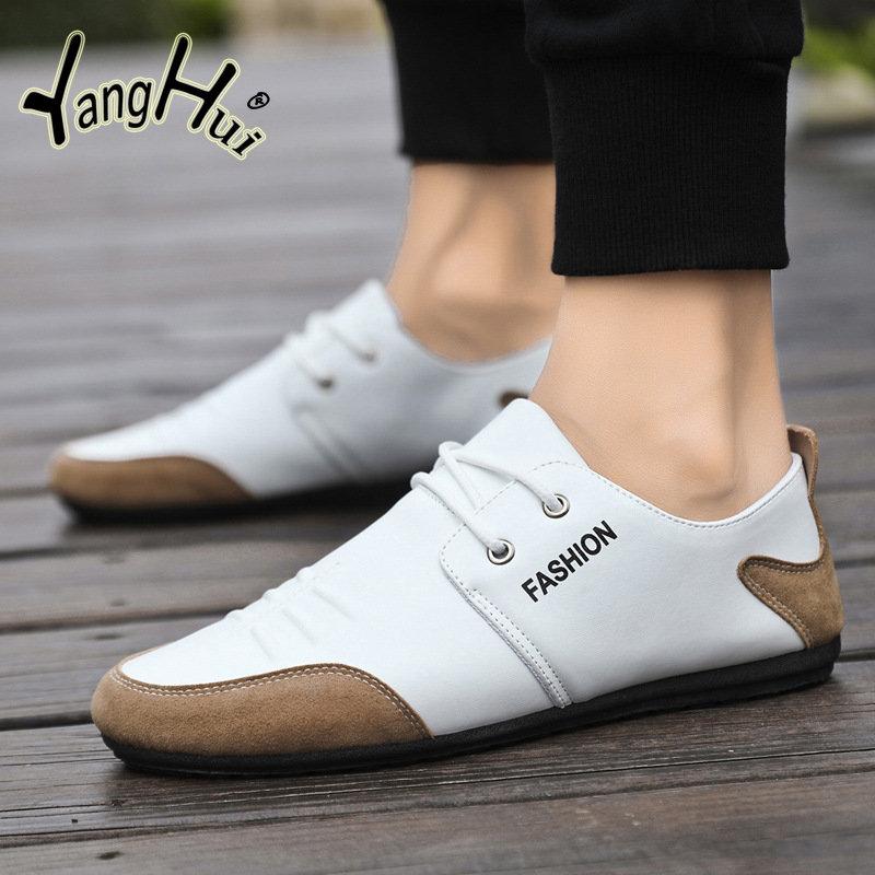 Модная мужская кожаная повседневная обувь весна-осень модная деловая повседневная — фото 5