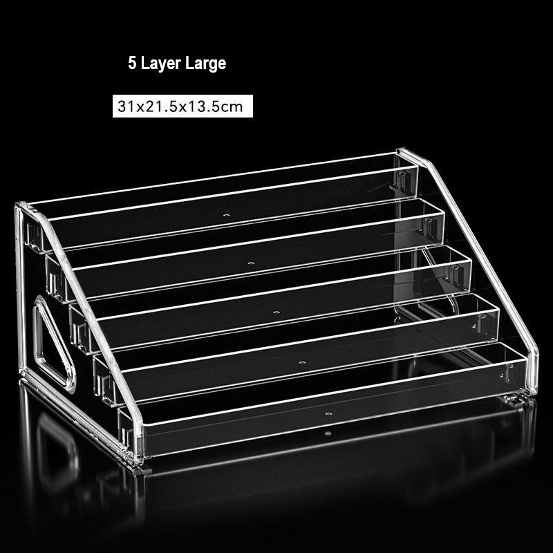 

7-уровневая прозрачная акриловая палитра теней для век, органайзер для макияжа, парфюмерный лак для ногтей, губная помада, туалетный столик, стойка для теней для век