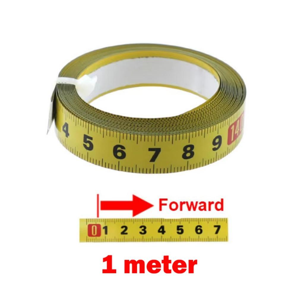 Self-Adhesive Metal Tape Measure Steel Material Workbench Ruler Adhesive Backed Tape Ruler 1meter Forward