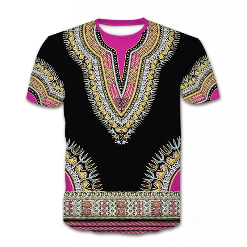 Retro Ethnic Style T-Shirts African Dashiki 3D Print Women Men O-Neck Short Sleeve T Shirt Harajuku Y2k Tees Top Female Clothing