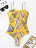 Summer Beach Wear Slimming Bathing Suit Vintage Print Women's Swimsuit One Piece Swimwear 2025 Women Sexy Monokini Suits