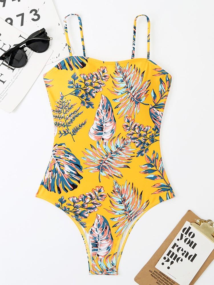 Summer Beach Wear Slimming Bathing Suit Vintage Print Women's Swimsuit One Piece Swimwear 2025 Women Sexy Monokini Suits
