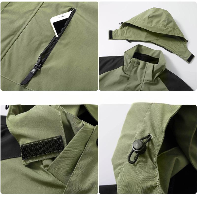 Todelt Plus Velvet Thickening Vanntett Trench Jacket Menn Vinter Tykke Windbreak Jakker Plus Size 12XL Fashion Casual Cargo jakke