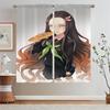 Lace Curtains On Offer Free Shipping Nezuko Kamado Cabinets for Living Room Decoration Blackout Beaded Curtain Tiebacks Blind