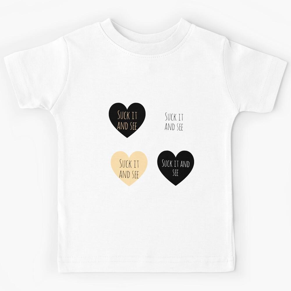 Suck it and see hearts sticker pack Kids T-Shirt 130