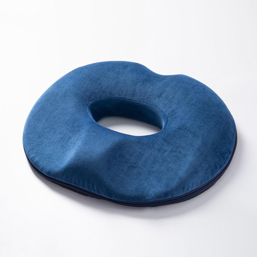 Подушка от геморроя Офисная подушка Полая Дышащая Подушка для пукания Популярный продукт Красивые ягодицы Хвостовые позвонки Подушка-пончик Crystal Ultra Soft Navy Blue-For Women