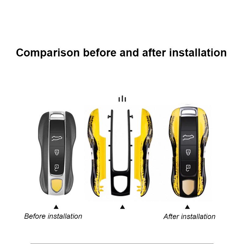 For Porsche Panamera Cayenne Macan 718 Cayman Boxster 911 Taycan 10-25 Car Key Case Protective Shell Cover Various Styles