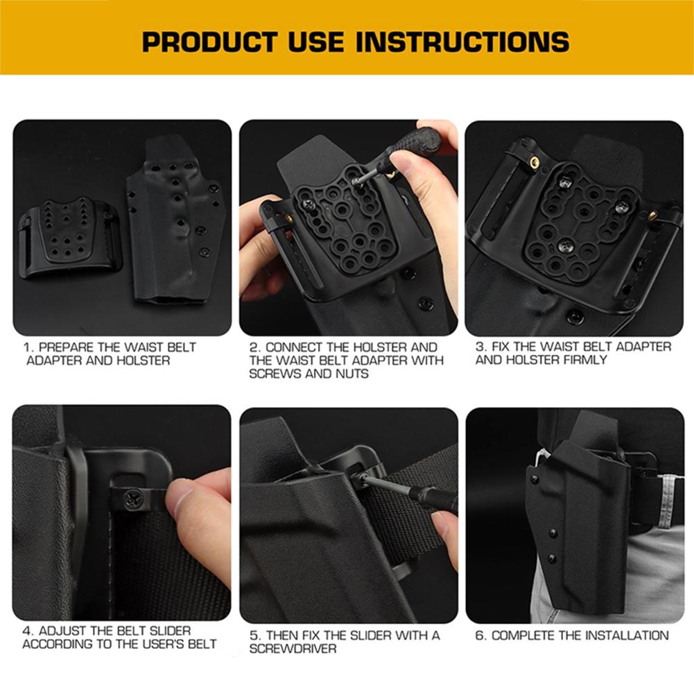 Nylon Multi-holes Waist Belt Holster Adapter Wear Resistant Adjustable Universal Wait Belt Quick Pull Adapter Accessories