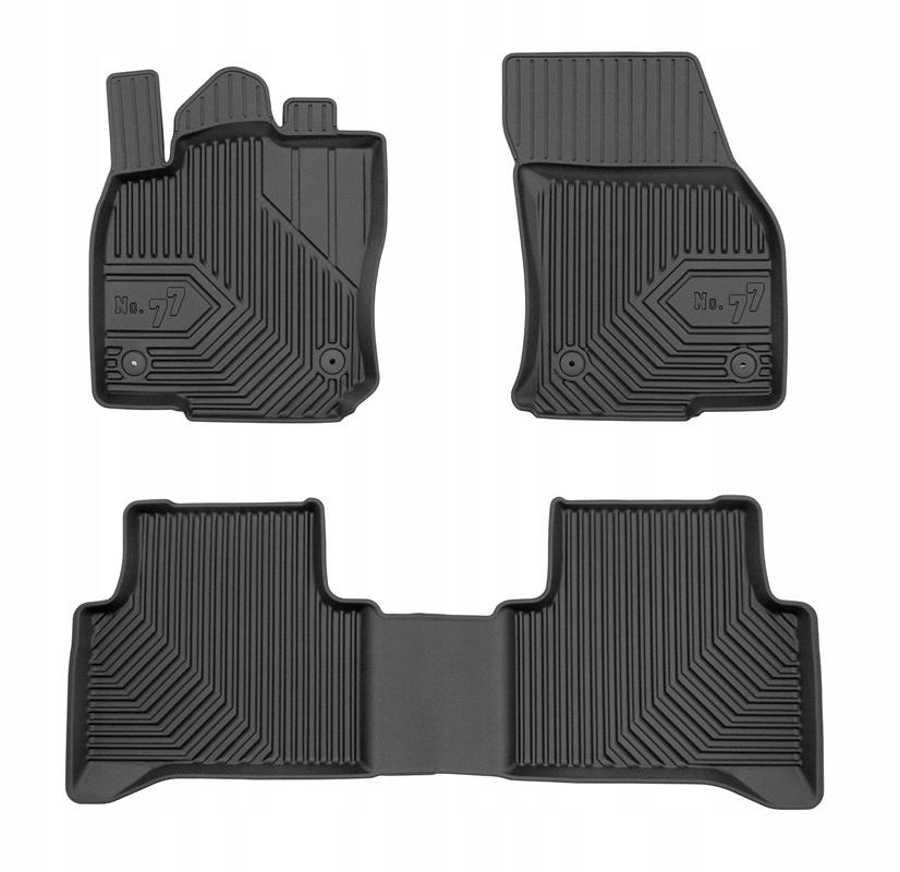 Set 77 Rubber Mats And Mat Vw Touran 2 From 2015- 7 Seats With