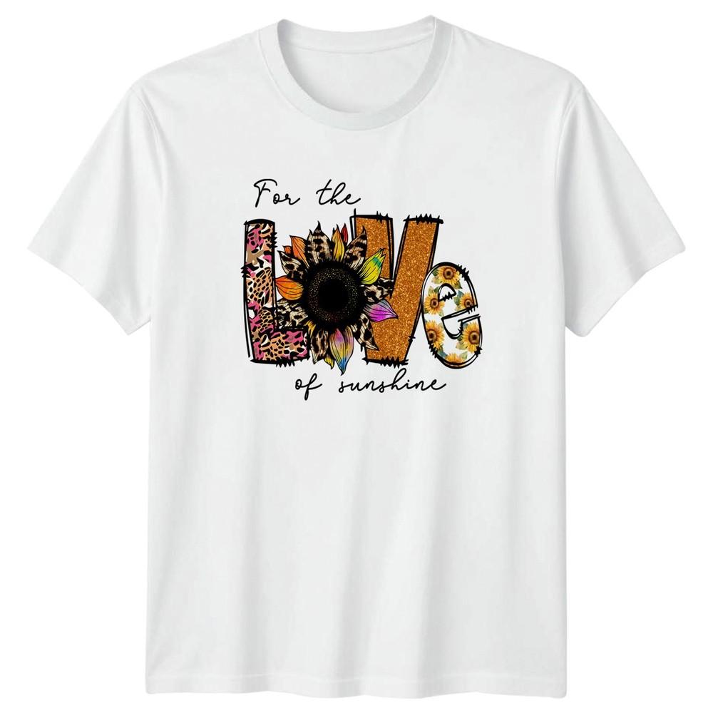 For The Love Of Sunshine Unisexs TShirt Sunflower Boho Floral Design S