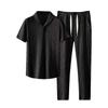 Yeecan Summer and Tracksuit and Solid Plus Men's T-Shirt Set, 2-Piece Set, Sportswear, Outerwear, Pants, Moisture-Wicking, Quick-Drying, Breathable,
