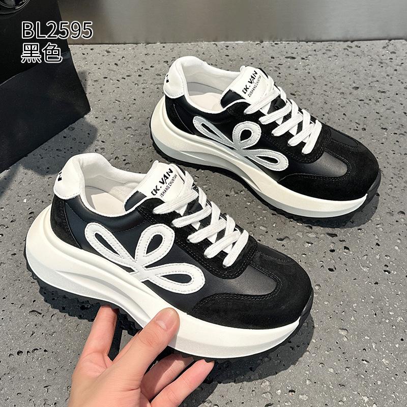 

Leather platform Forrest Gump shoes autumn new German training shoes student breathable casual shoes 34 чёрный