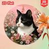 Vintage Floral Cat Metal Sign Wall Art Home Kitchen Decor Gift