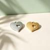 Hollow Heart Stainless Steel Titanium Pendant Necklace DIY Jewelry Accessory Tag
