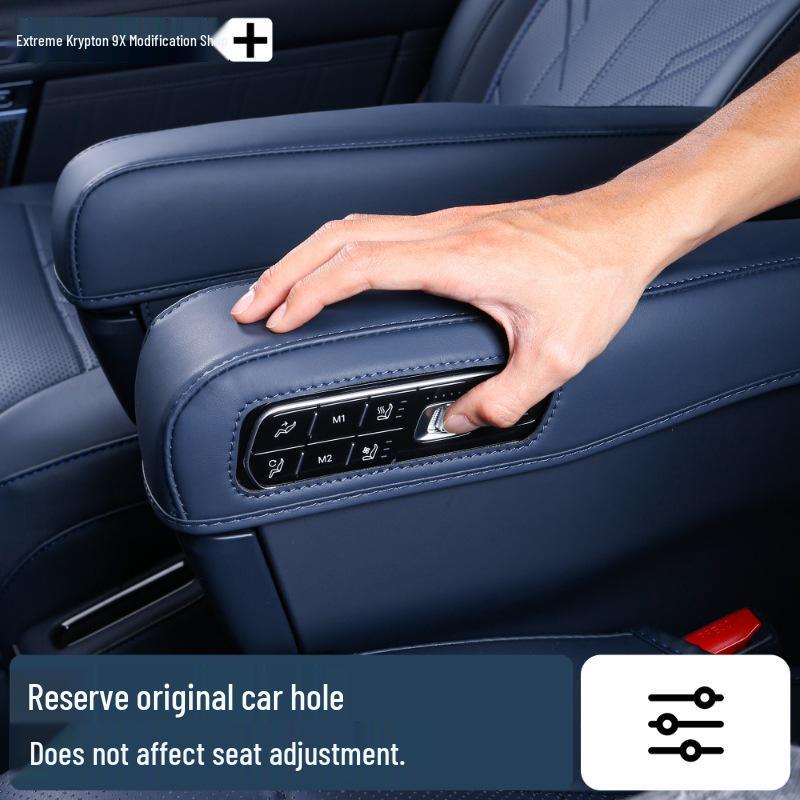 Zeekr 9X Second Row Armrest Cover Leather Pad - Interior Protection & Upgrade Accessory