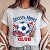 Soccer Moms Club Coquette Bow T-Shirt, Cute Soccer Mom Graphic Tee, Patriotic Game Day Shirt, World Cup 2026 Soccer Shirt
