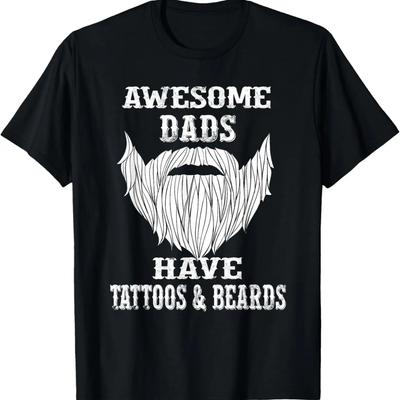 Tolle Väter haben Tattoos und Bärte Vatertags-T-Shirt