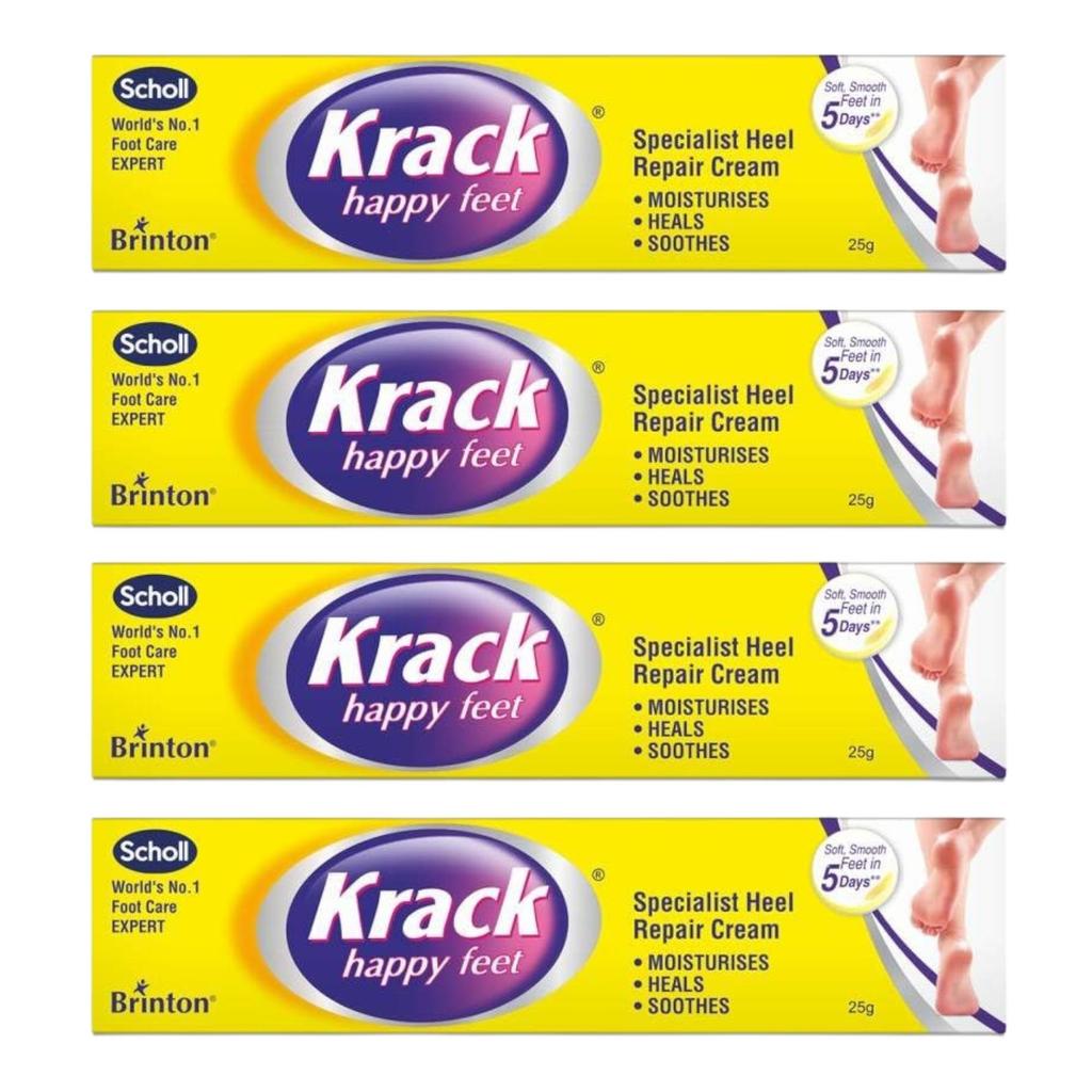 Krack Heel Cream 25g  pack of 4 Tube For Dry Skin And Cracked Heels Moisturising Repair Soothing Foot Care Cream With Herbal Extracts