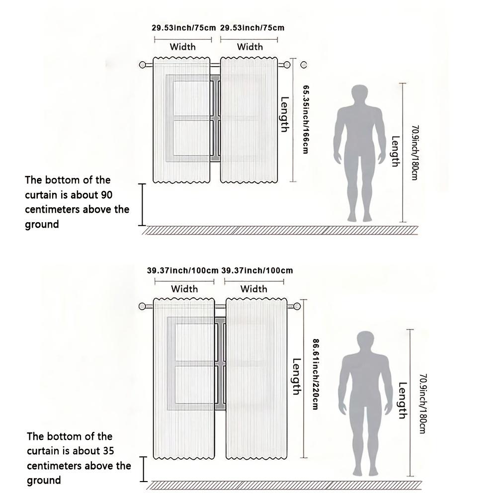 2 Stück, Halloween Fledermaus Vorhänge, Entworfen für Stangendurchzug, Mit digitaler Drucktechnologie, die das Licht mildert und