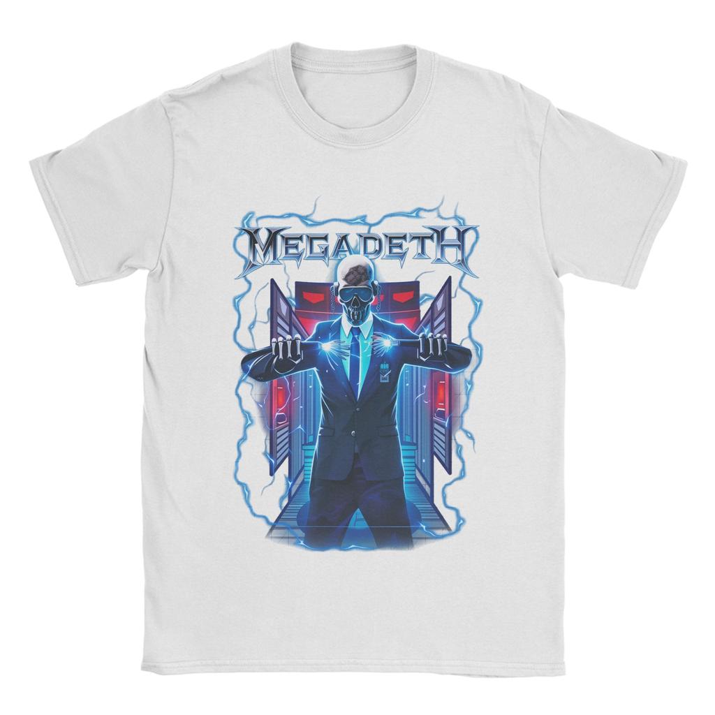 MMegadethed Band T Shirt Mens Cotton Unique TShirt Crew Neck Tees Short Sleeve Tops Big Size