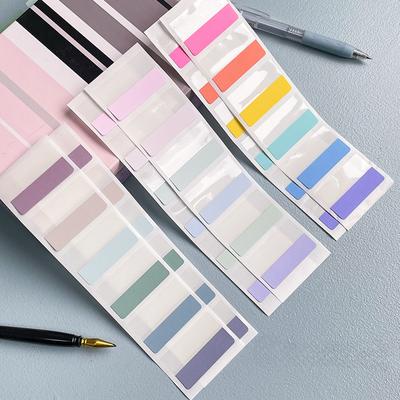 Kitaplar Defter Sayfa İşareti Etiketi Düz Renkli Yapışkan Not Defteri Kırtasiye Dergi Malzemeleri için Renk Endeksi Etiket Çıkartmaları