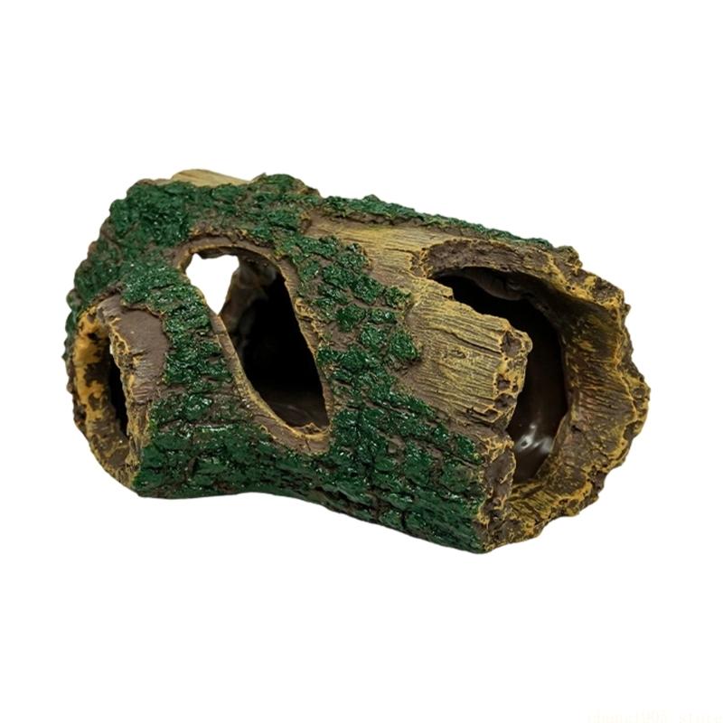 QX2E Fish Habitat Rock House Landscape Bark Art Craft Aquariums Cave Decorations