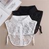 Perfect Match 7 Colors Women Shirt Fake Collar Ladies White Black Lace Floral Detachable Collar Half Shirt False Collar Blouse Tops Decor
