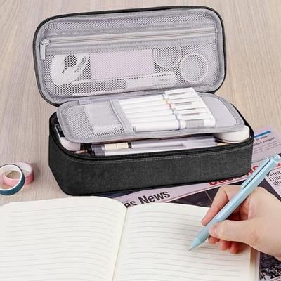 2 Layer Pen Bag Double Zipper Pencil Case Fashion Student Stationary Boxes  Study Supplies