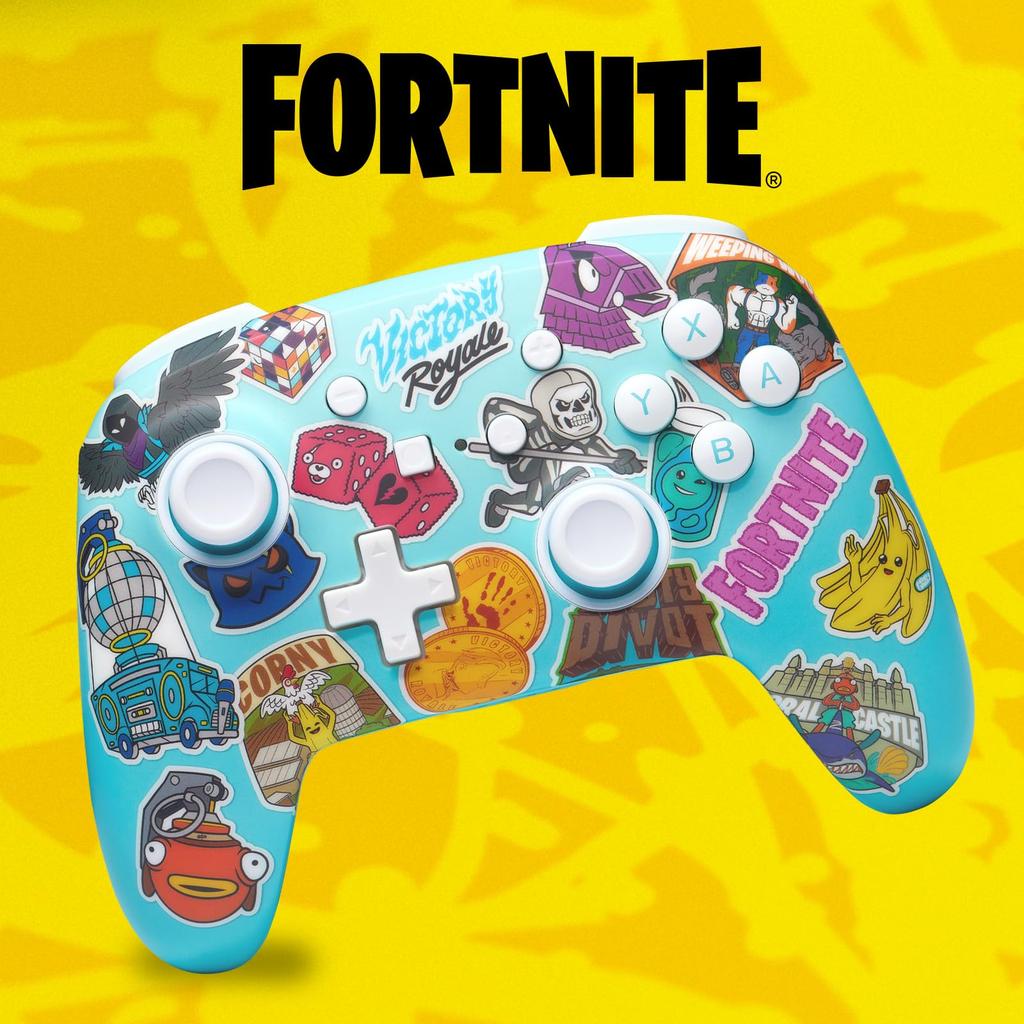 Officially Licensed Nintendo PowerA Enhanced Wireless Controller for Nintendo Switch Fortnite Sticker Includes a bonus virtual item Includes a