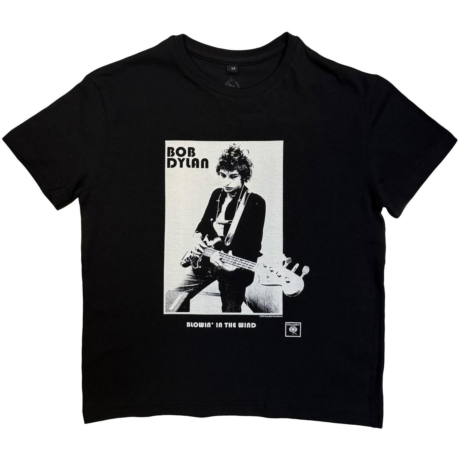 Boys Bob Dylan Blowing In The Wind T-shirt Youth Medium Black S