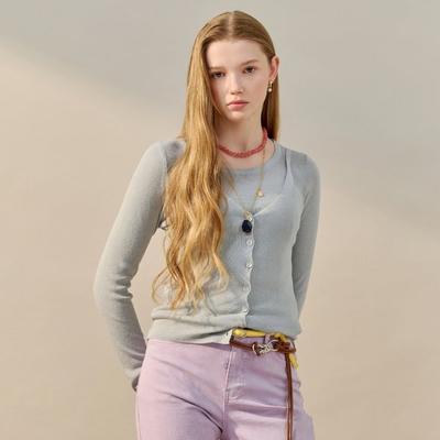 Button Up Bustier Layered Knit Set Zf03qk007na
