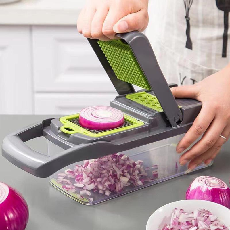 16 in 1 Vegetable Chopper with Handle Kitchen Mandoline Slicer Food Grater Cutter set for Fast Meal Prep and Egg Cutting