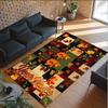 Forest Nature Theme Crystal Velvet Rug Personalized Custom Name Text Soft Floor Mat Home Decor