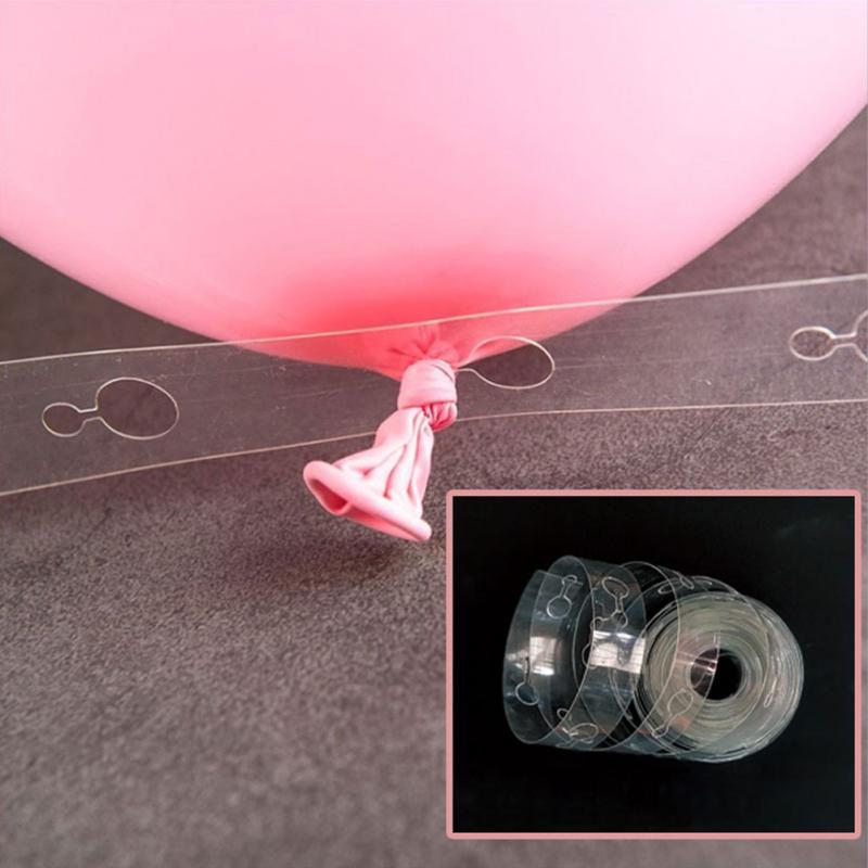 5M Transparent DIY Ballon Decorating Strip Connect Chain for Celebration Birthday Party Wedding