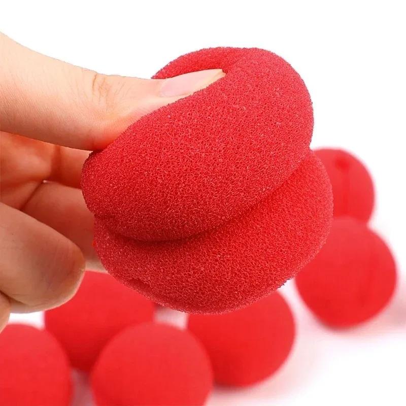 100/5Pcs Red Sponge Ball Clown Nose Circus Cosplay Costume Halloween Festival Make Up Clown Nose Party Decoration Props Supplies