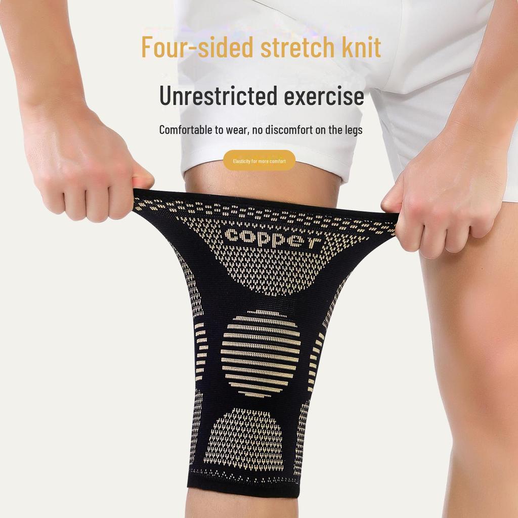 Copper Fiber Elastic Knee Pads for Outdoor Sports and Fitness