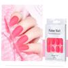 24 Pieces Of Fluorescent -shaped Adhesive Color Removable False Nails