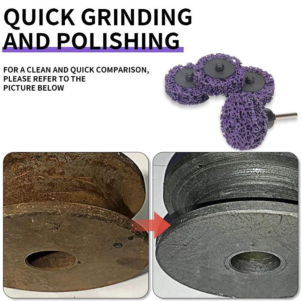 1/4 Inch Holder Rust Remover Wheel Quick Change Abrasive Wheels Polishing Strip Disc Surface Prep