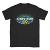Survivor Season 50 Logo Unisexs T Shirt Novelty Tees Short Sleeve Crewneck TShirts 100 Cotton Printed Tops