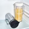 Large Cold Water Pitcher, 2000ml Flip Lid Dispenser for Fridge Side Door, BPA-Free Leakproof Jug with Infuser for Fruit Tea