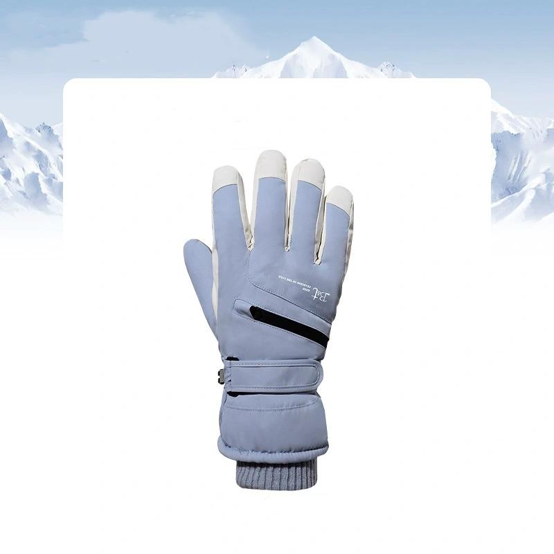 Winter Women Cold Proof Winter Ski Gloves Outdoor Padded Warm Electric Car Riding Gloves Non-slip Waterproof Touch Screen Gloves