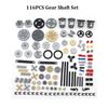 116PCS MOC Technic Parts Gear Shaft Pin Connector Crawler Accessories Set Compatible with 9686 EV3 Building Block