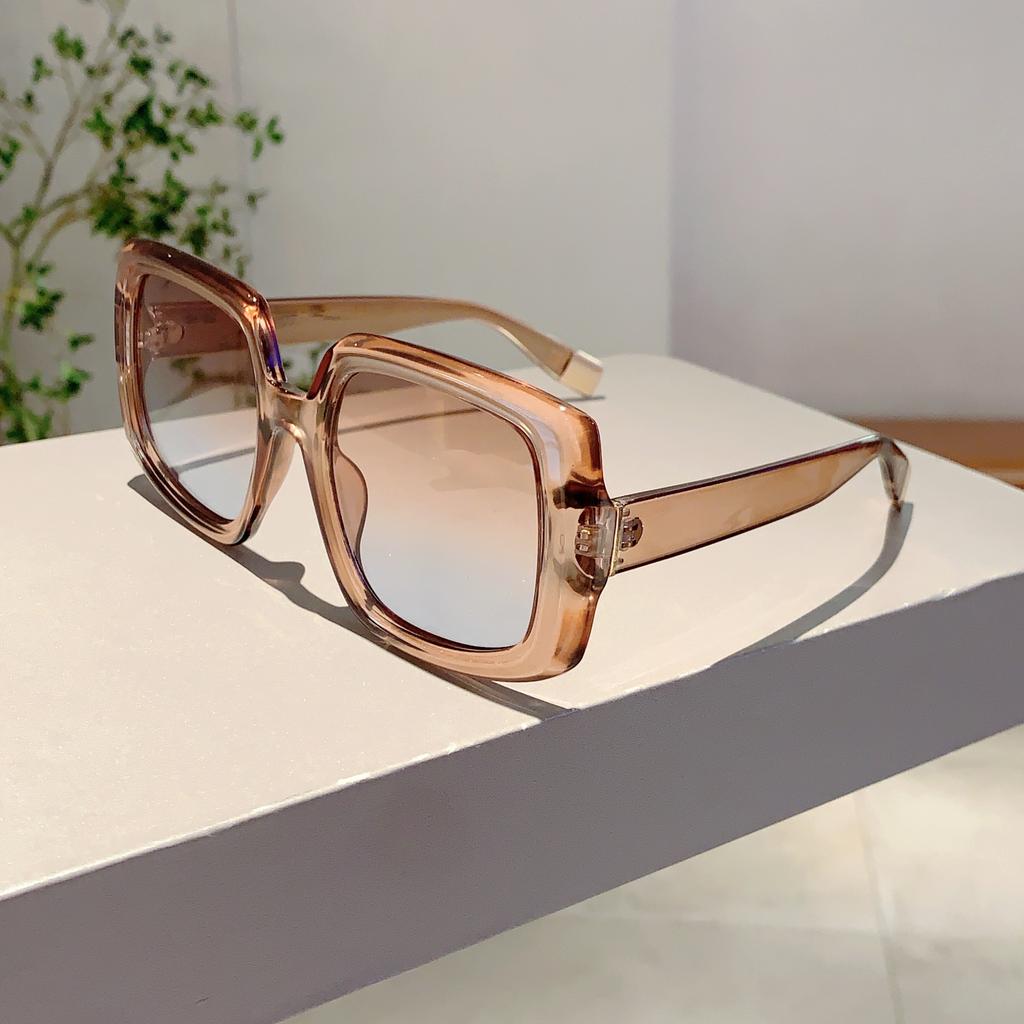KAMMPT Kwadratowe Okulary Przeciwsłoneczne Oversize Damskie Moda Vintage Wielokolorowe Outdoorowe Okulary Przeciwsłoneczne Modna Marka Stylowe Oprawki na Wakacje
